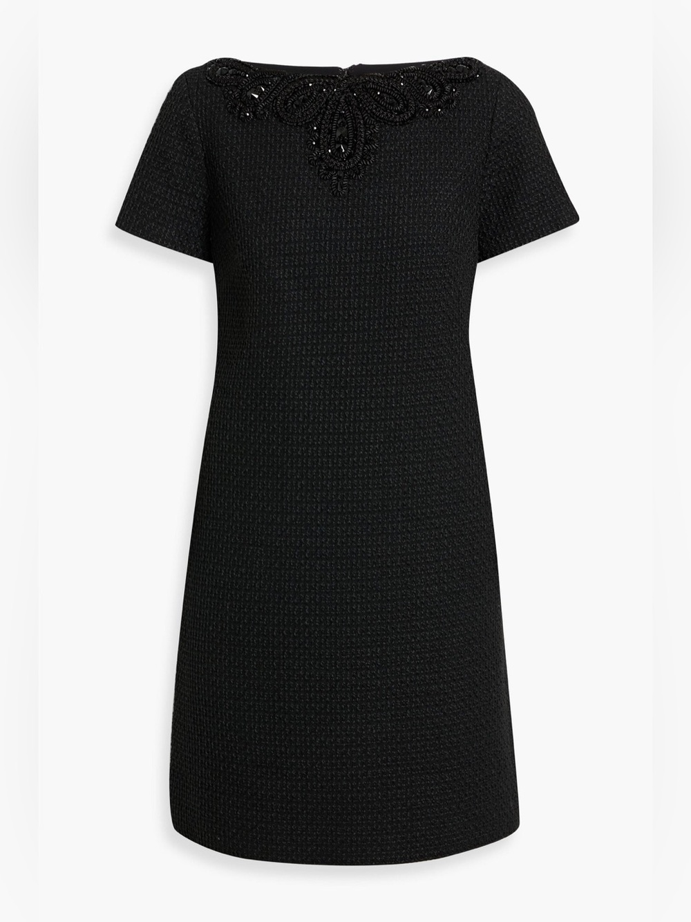 Carolina Herrera New Embellished Short Sleeve Boat Neck Shift Dress Sz 6 $2,590
